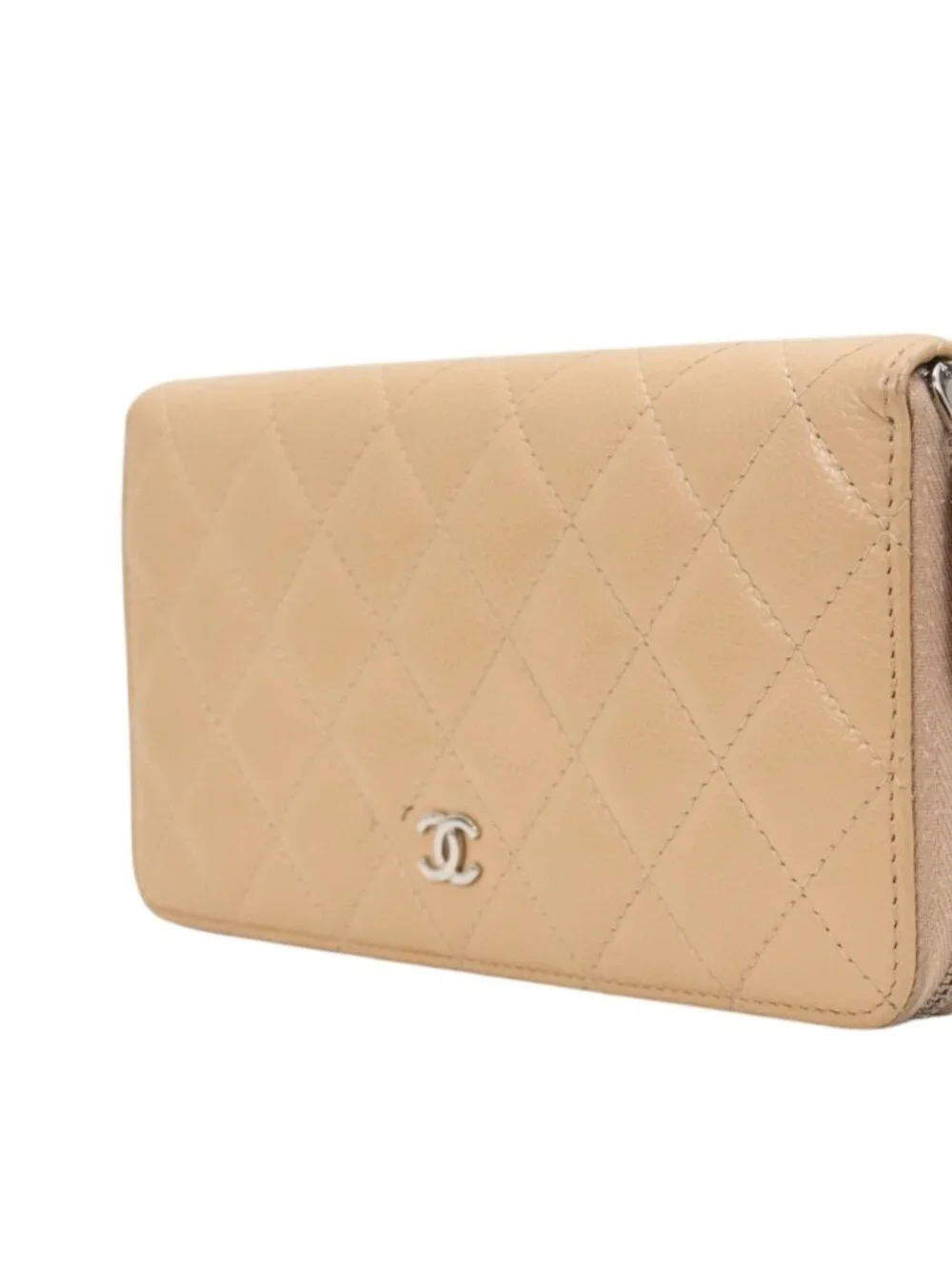 Chanel Quilted Caviar Leather Zip Wallet